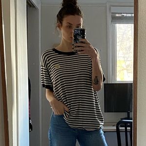 Camp Collective Black and White Striped T